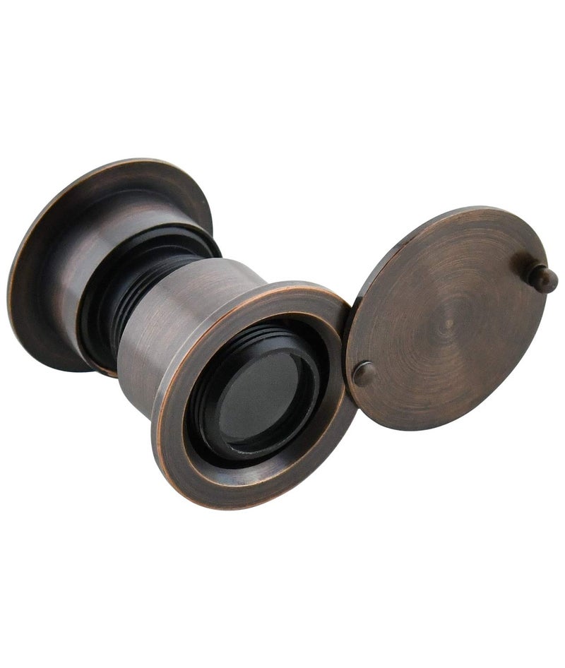 Earl Diamond - Solid Brass Door Viewer Peephole, 220-Degree Security Peephole with Heavy Duty Rotating Privacy Cover for 1-21/32" to 2-1/8" Doors for Home Office Hotel - Oil Rubbed Bronze Finish - Image 4